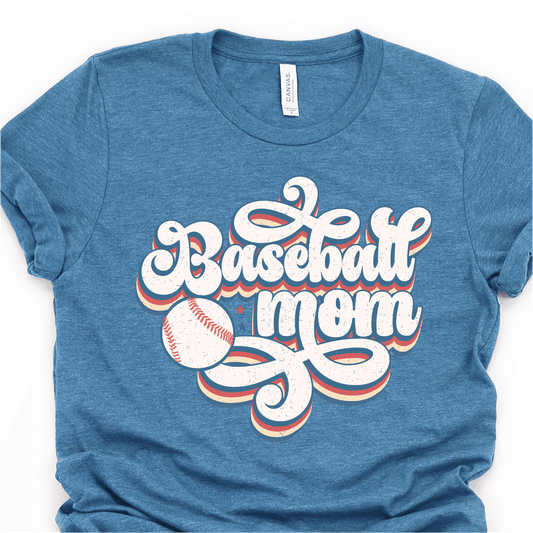 Retro Baseball Mom - Baseball DTF Transfer Nashville Design House