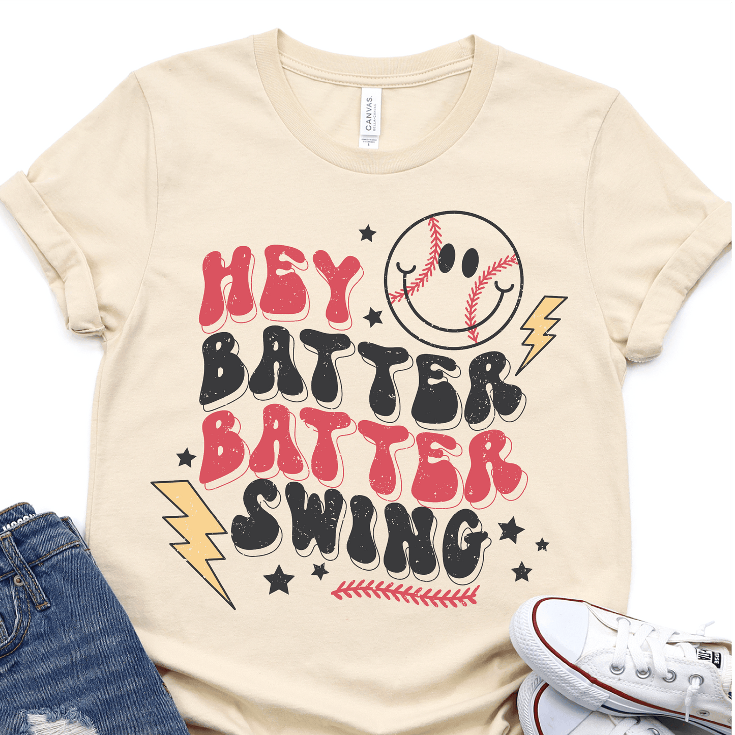 Hey Batter Batter, Swing - Baseball DTF Transfer Nashville Design House