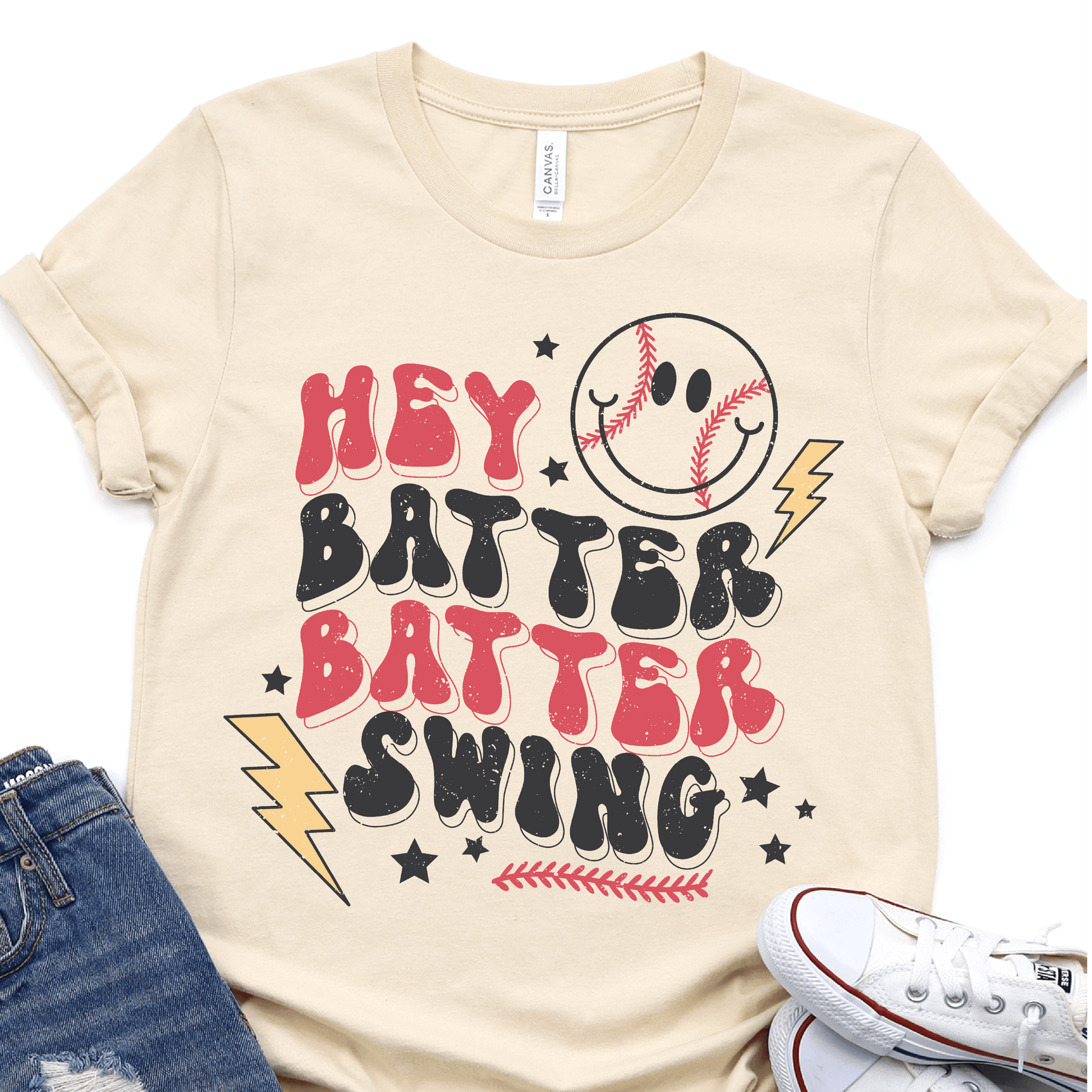 Hey Batter Batter, Swing - Baseball DTF Transfer Nashville Design House