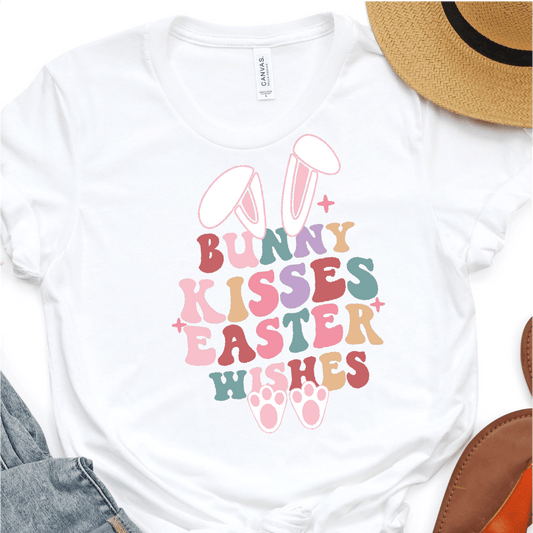 Bunny Kisses Easter Wishes- Easter DTF Transfer Nashville Design House