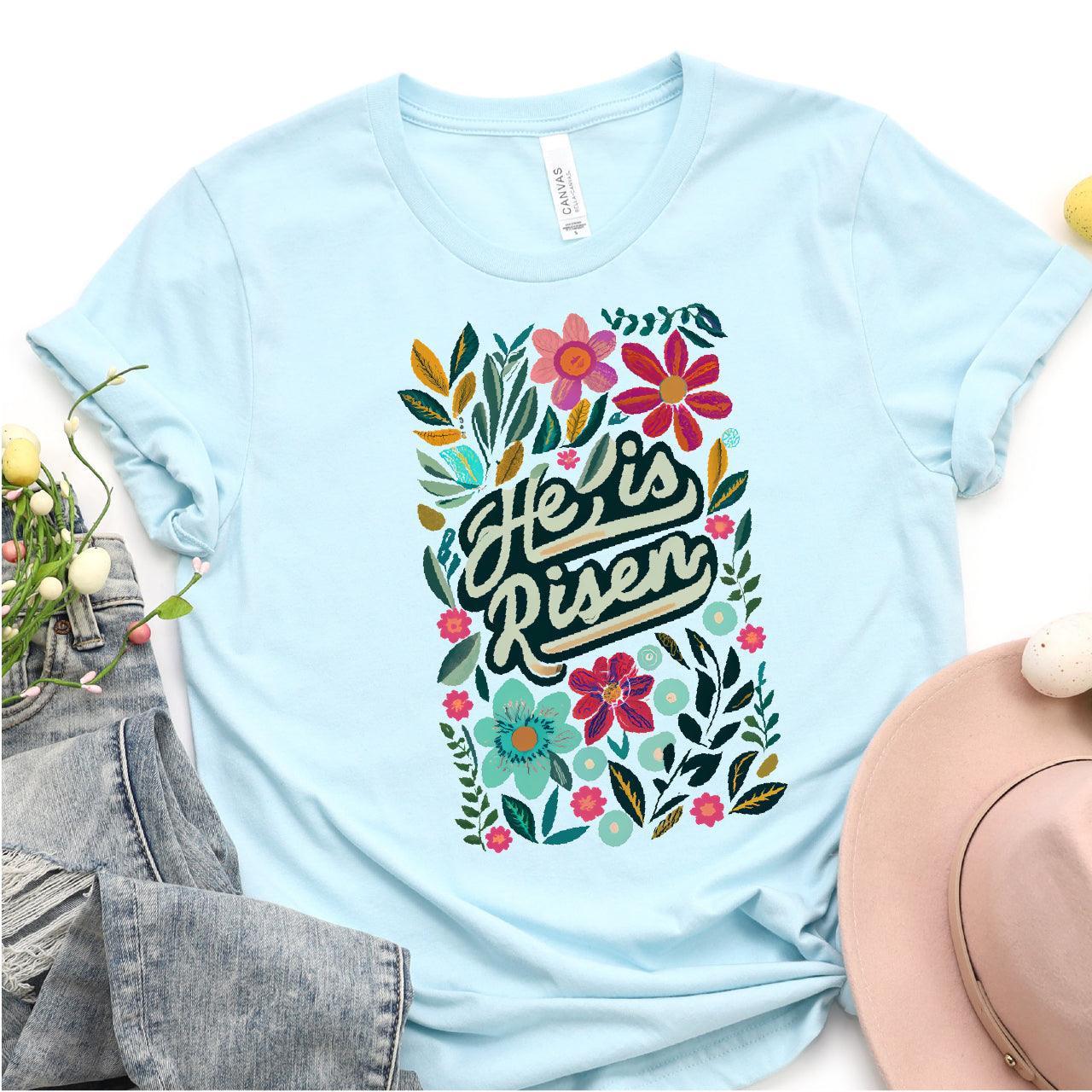 He Is Risen Easter DTF T-Shirt Transfer Nashville Design House