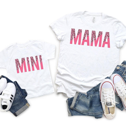 Pink Leopard Mama + Mini DTF Transfer Nashville Design House
