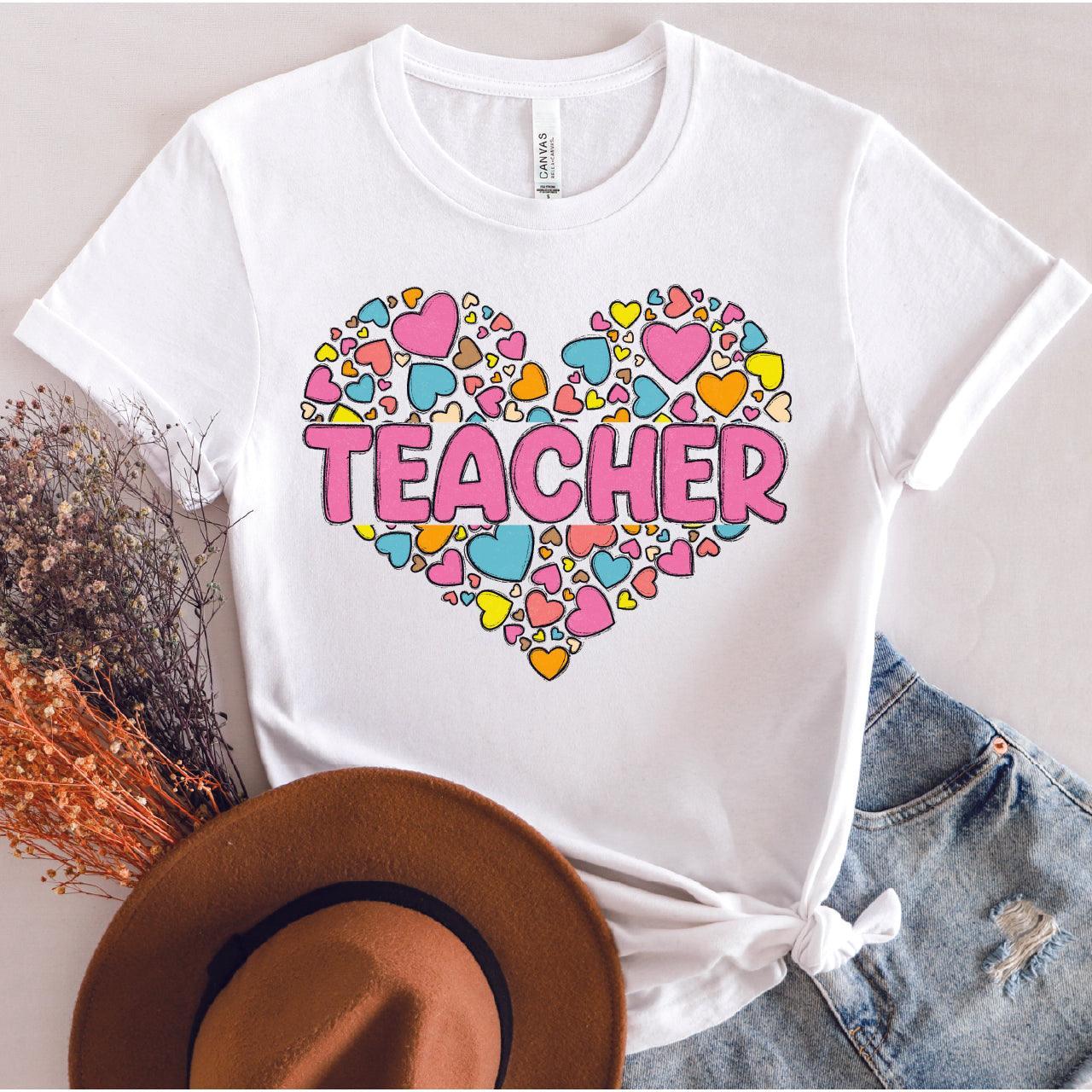Teacher Heart DTF Transfer Nashville Design House