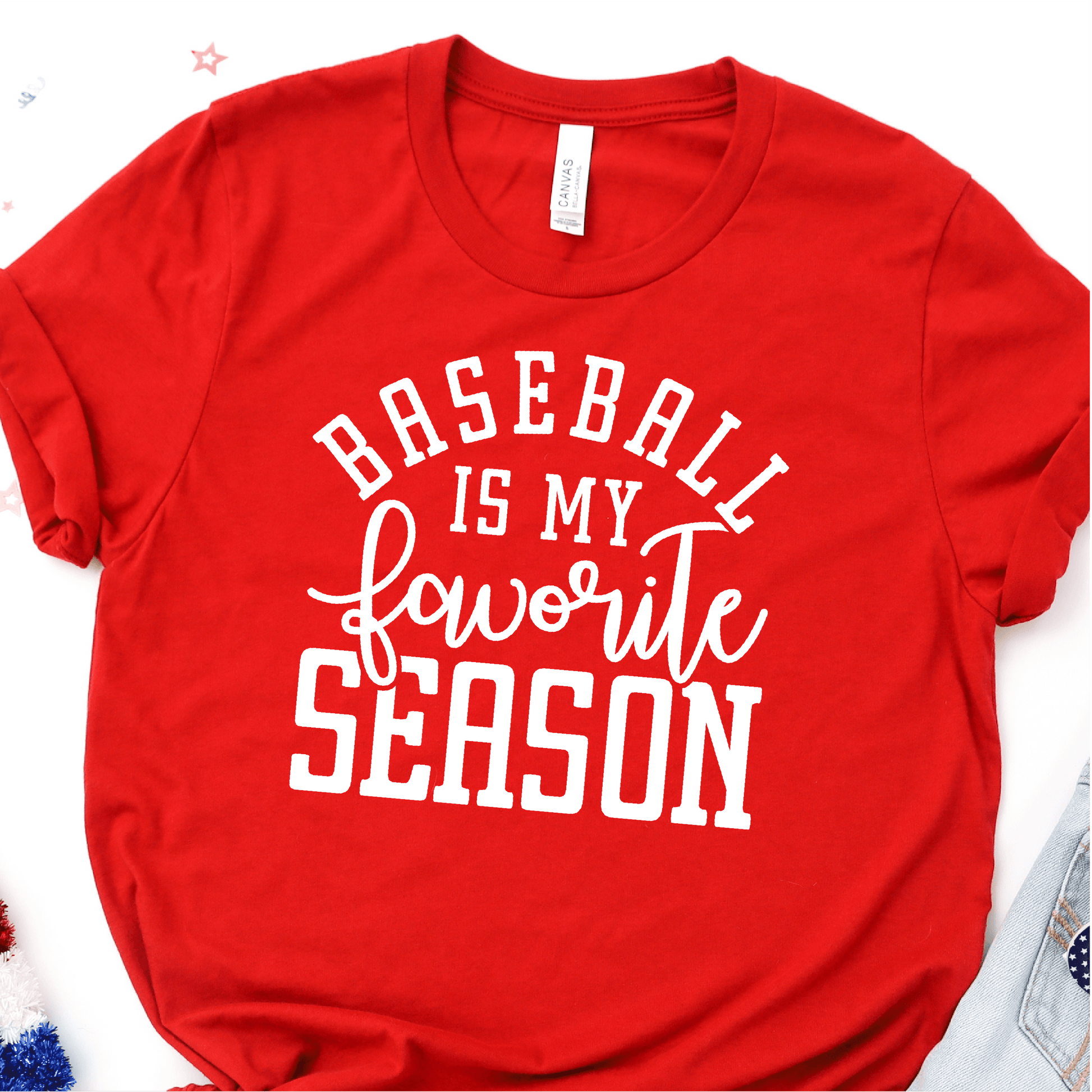Baseball Is My Favorite Season - White Print - Baseball DTF Transfer - Nashville Design House