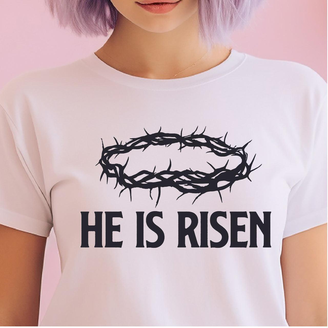 Bold Crown of Thorns He Is Risen DTF T-Shirt Transfer - Nashville Design House