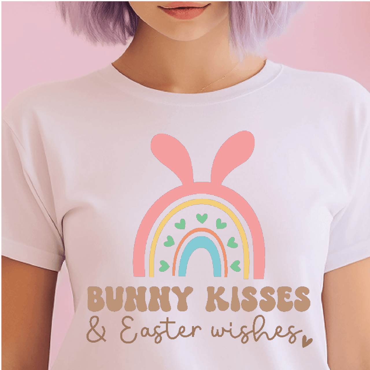 Bunny Kisses and Easter Wishes - Easter DTF Transfer - Nashville Design House