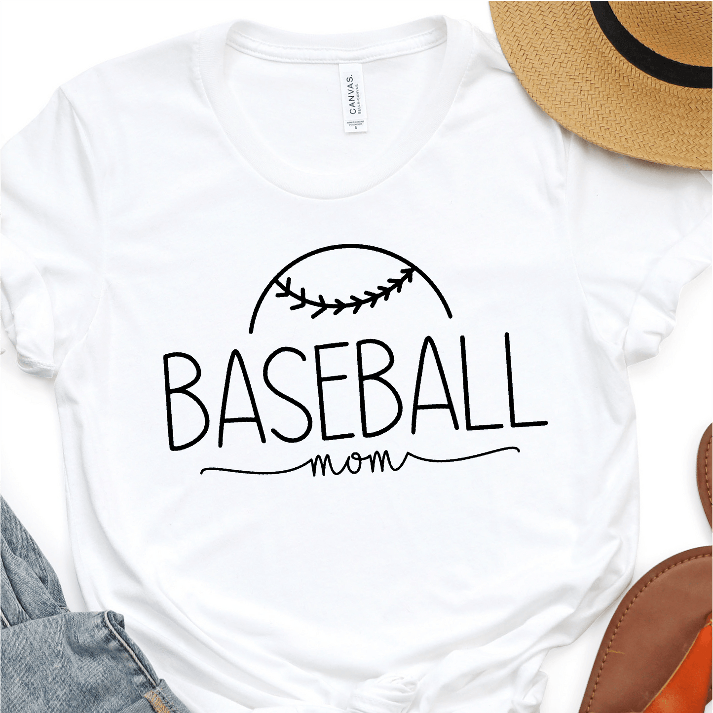 Classy Black Print - Baseball Mom - Baseball DTF Transfer - Nashville Design House