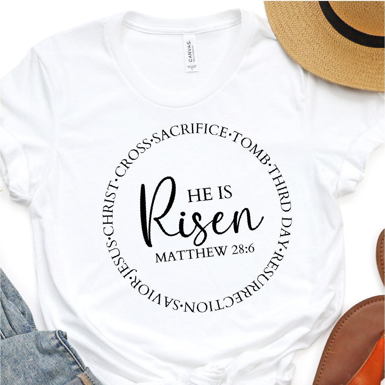 Classy He Is Risen DTF T-Shirt Transfer - Nashville Design House