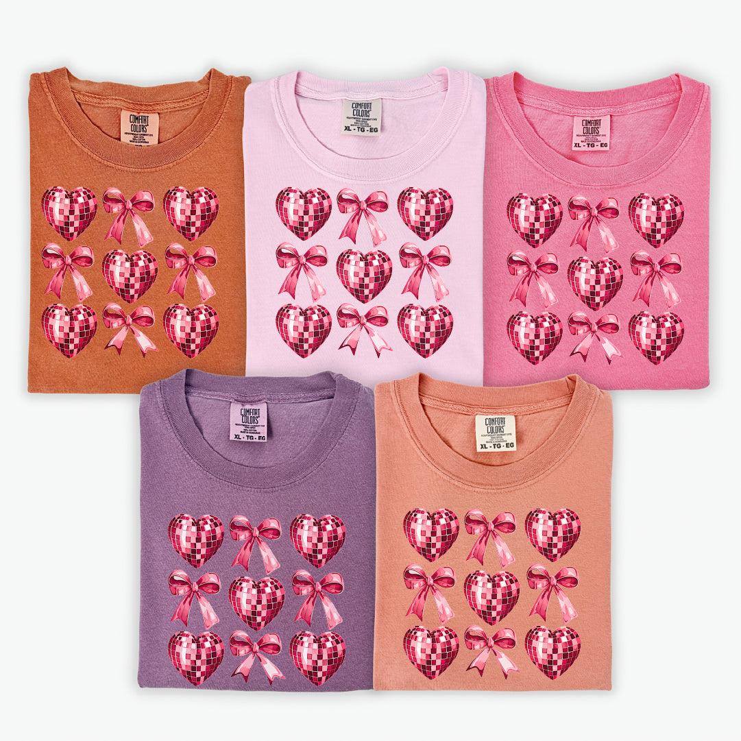 Coquette Style Bows and Hearts Valentine’s DTF Transfer - Nashville Design House