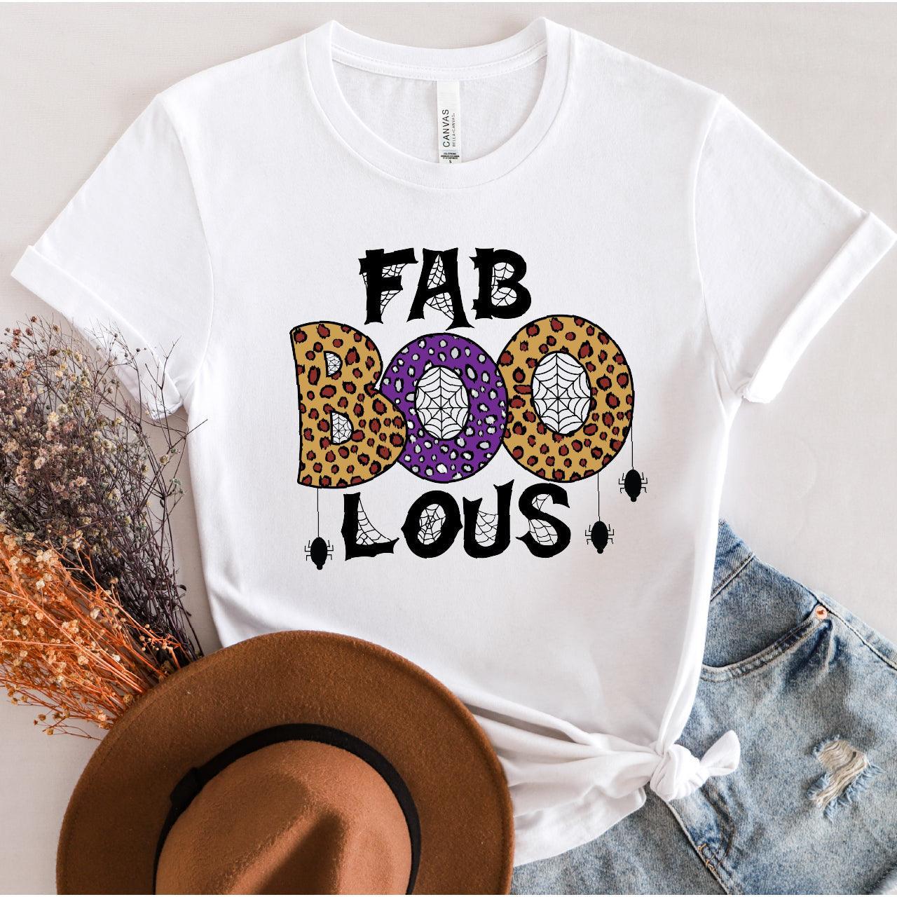 Fab-Boo-Lous - Purple and Leopard - Spider Web - DTF Transfers - Halloween Tshirt Transfer - Nashville Design House