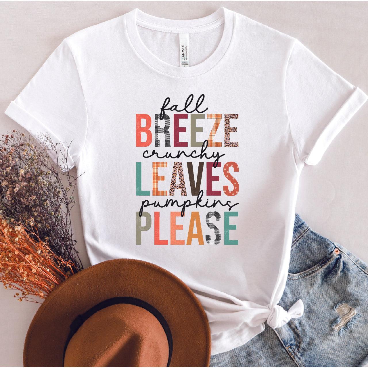 Fall Breeze Crunchy Leaves & Pumpkins Pleaser DTF Transfer - Nashville Design House