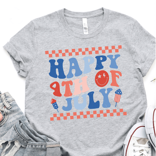 Happy 4th of July - Fireworks - 4th of July DTF Transfer - Independence Day T-shirt Transfer - Nashville Design House