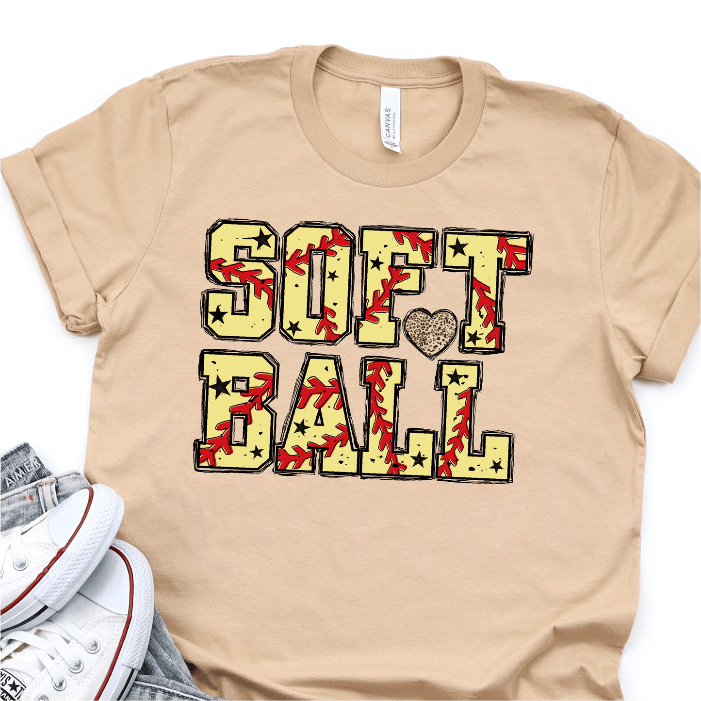 Leopard Softball - Softball DTF Transfer - Nashville Design House