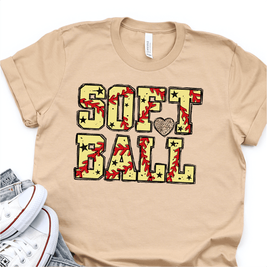 Leopard Softball - Softball DTF Transfer - Nashville Design House