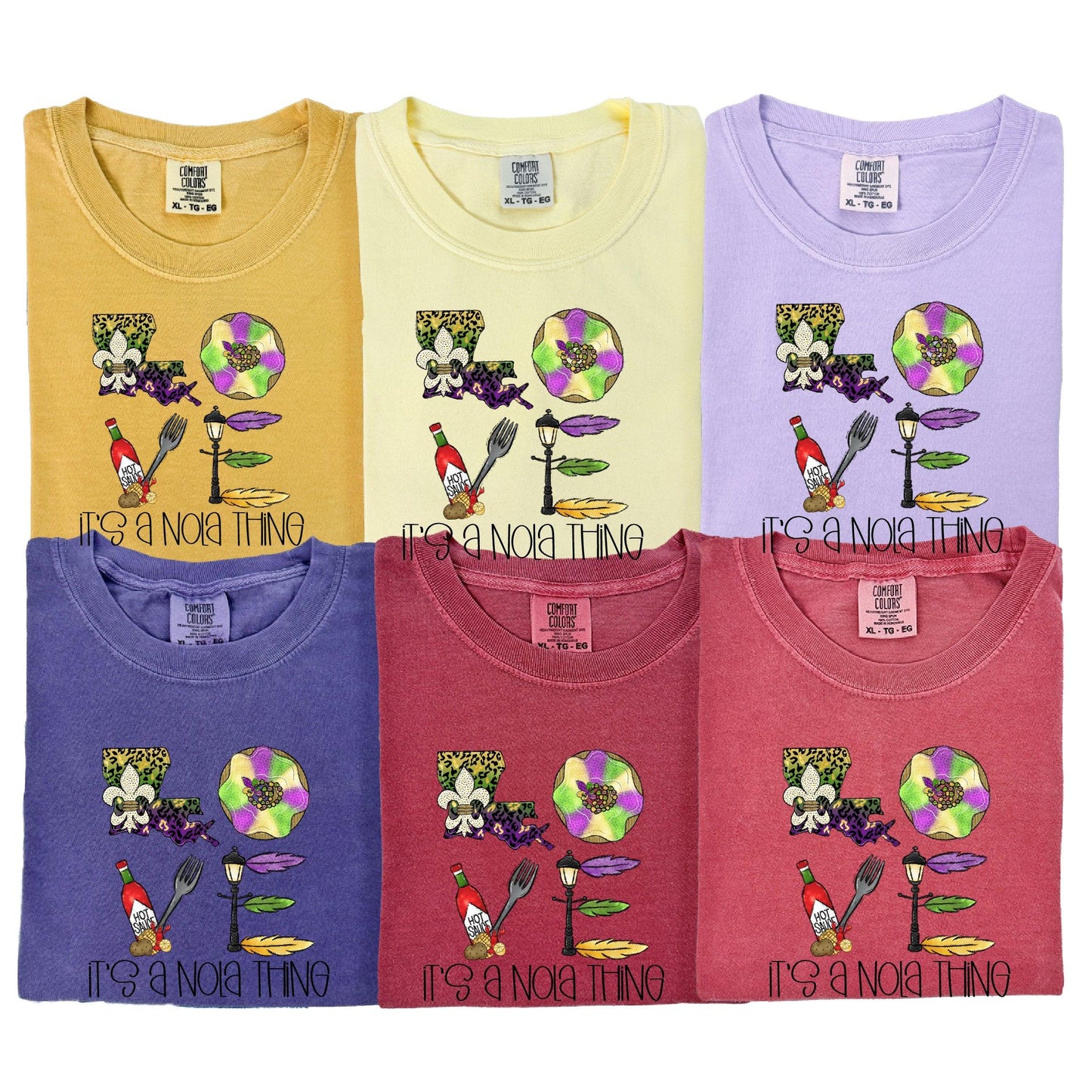 LOVE – It’s a NOLA Thing Mardi Gras DTF Transfer (black) - Nashville Design House