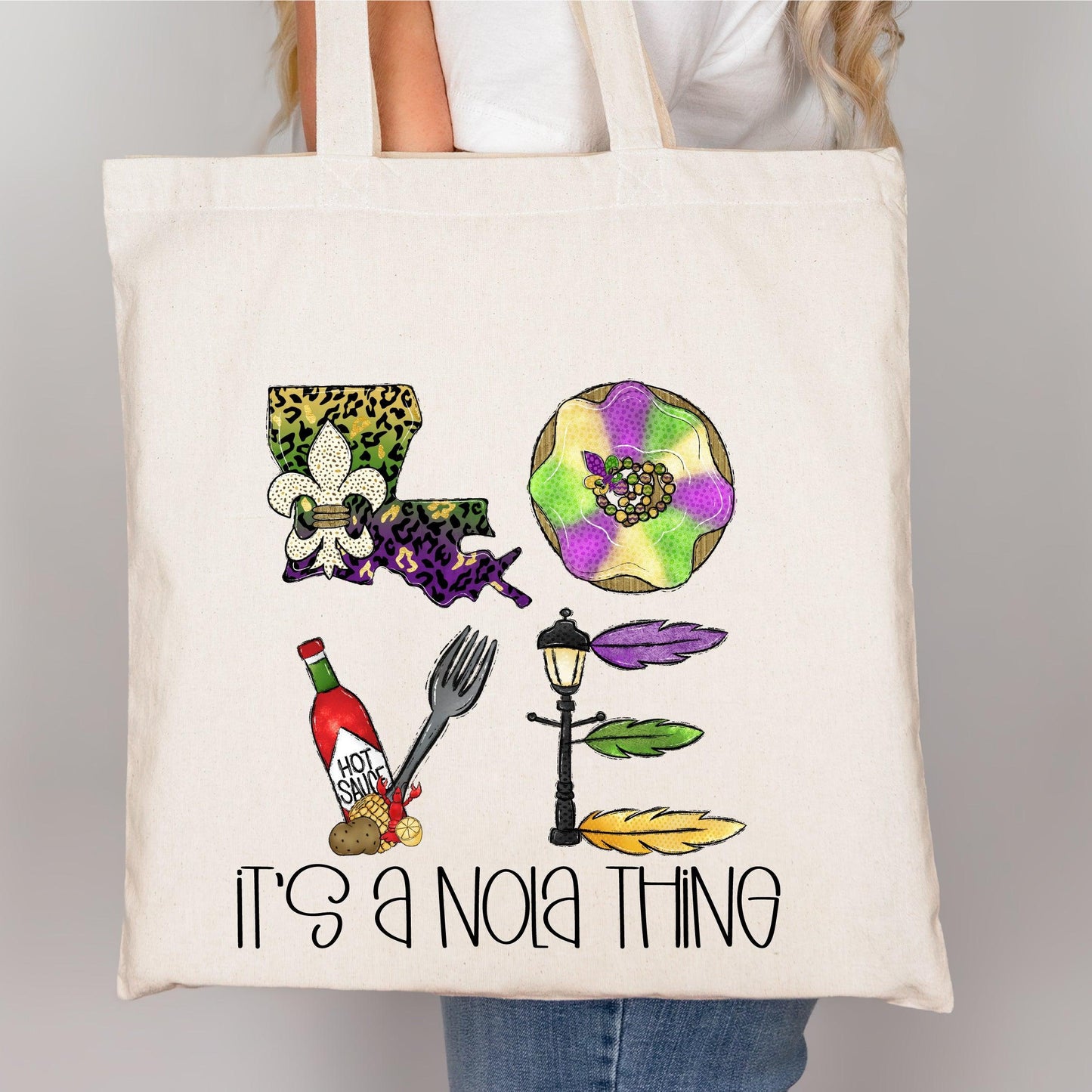 LOVE – It’s a NOLA Thing Mardi Gras DTF Transfer (black) - Nashville Design House