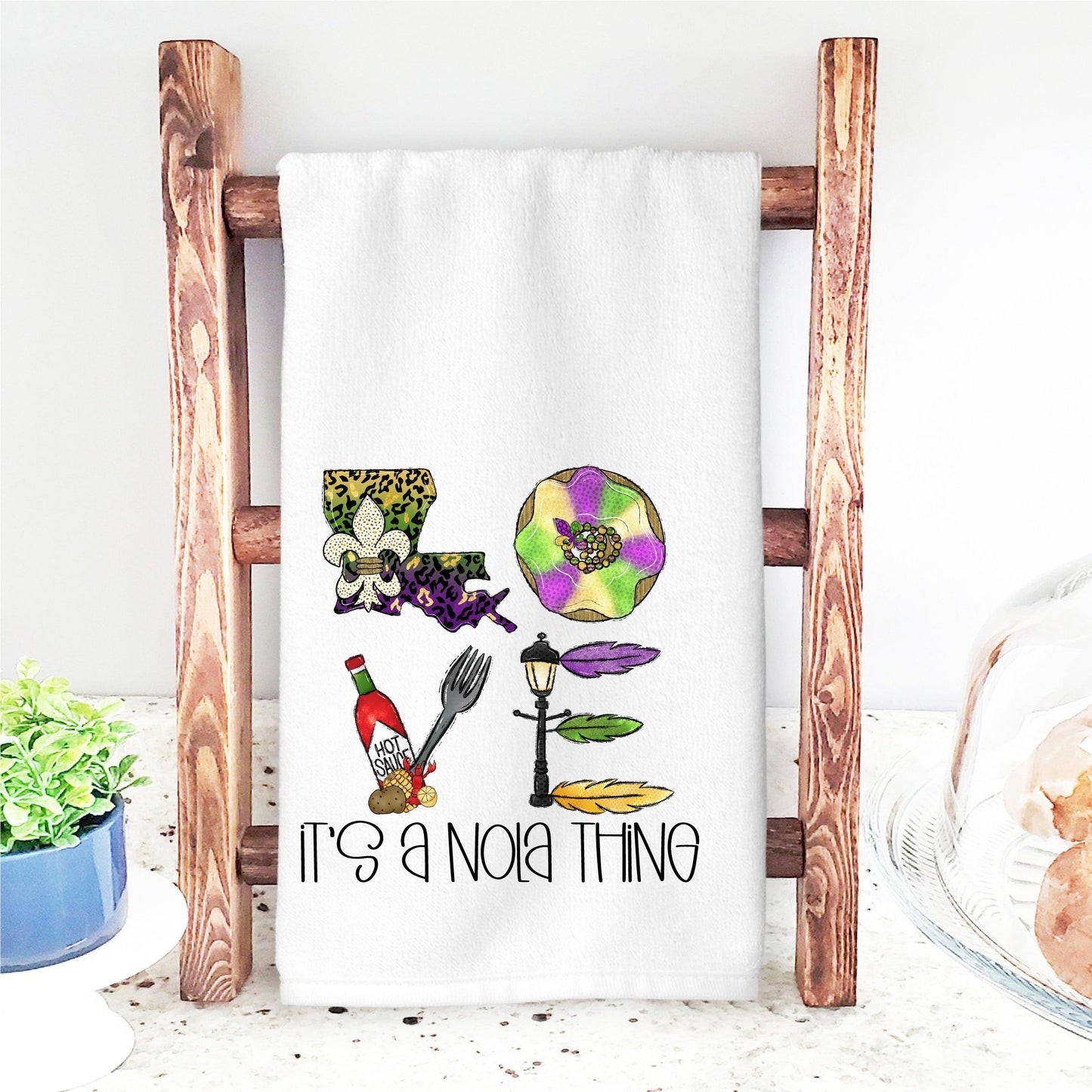 LOVE – It’s a NOLA Thing Mardi Gras DTF Transfer (black) - Nashville Design House