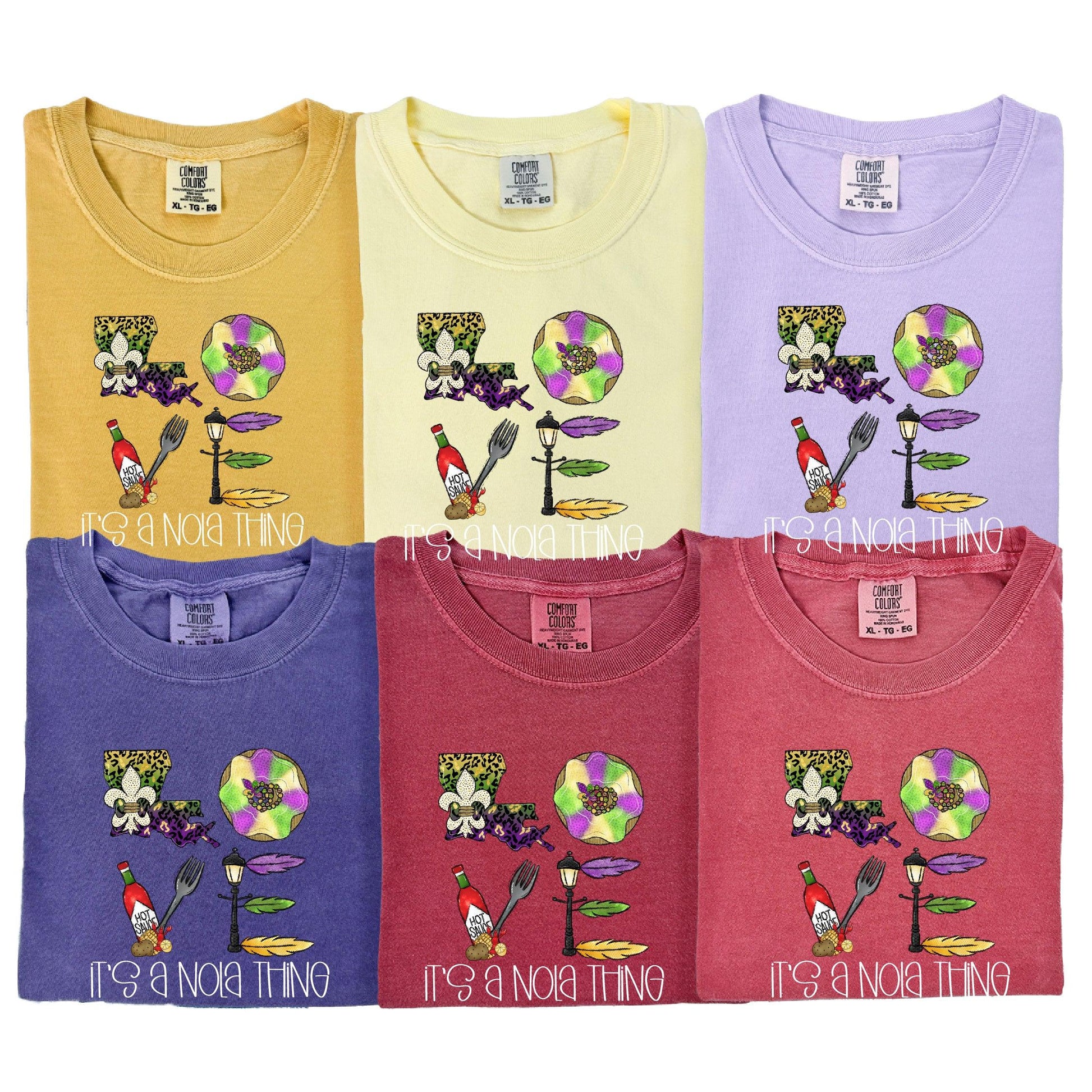 LOVE – It’s a NOLA Thing Mardi Gras DTF Transfer (white) - Nashville Design House