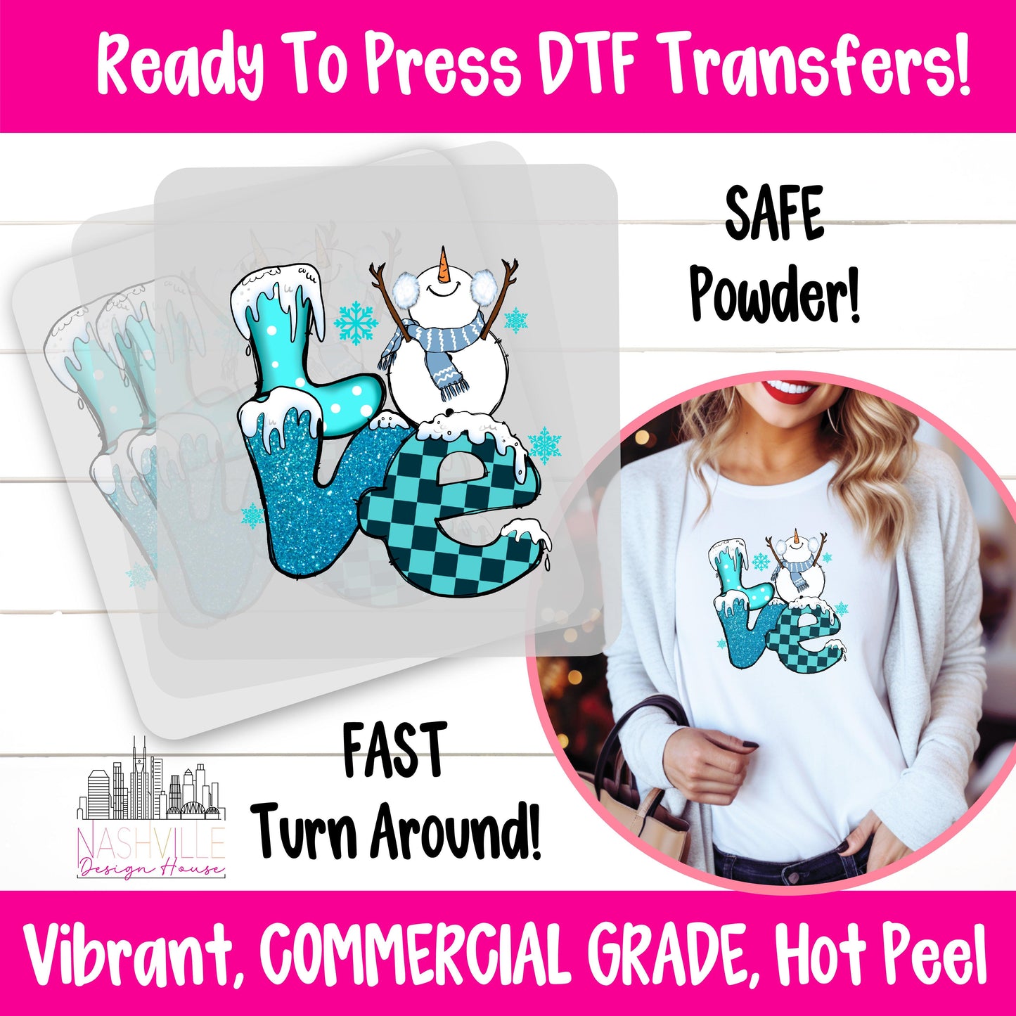LOVE Winter DTF Transfer Winter Design - Nashville Design House