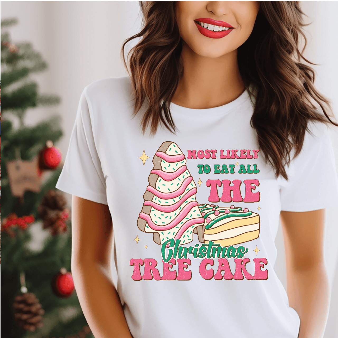 Most Likely To Eat All The Tree Cake DTF Transfer - Nashville Design House