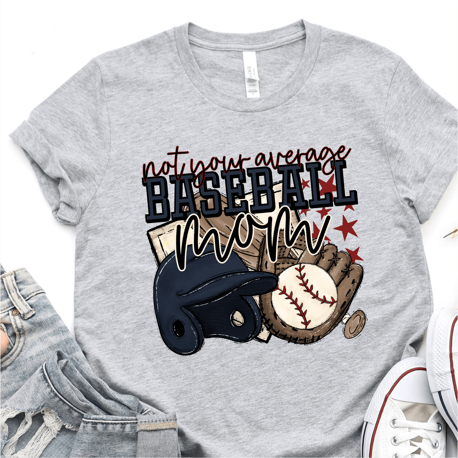 Not Your Average Baseball Mom - Baseball DTF Transfer - Nashville Design House