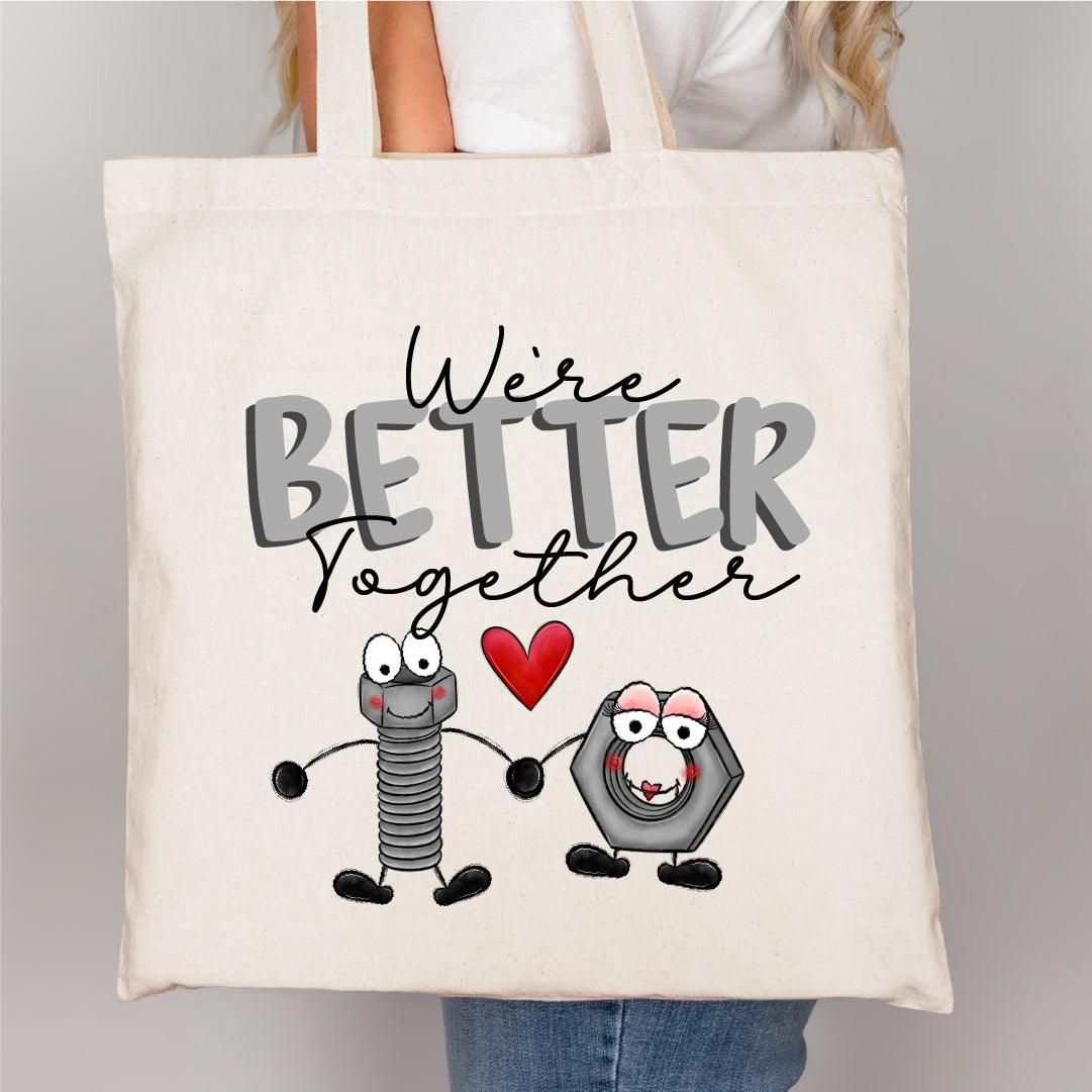 Nut & Bolt Valentine’s DTF Transfer | We're Better Together | Twins Designs - Nashville Design House
