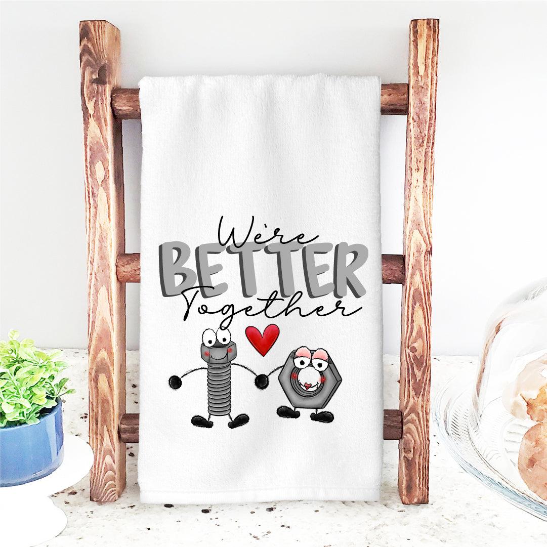 Nut & Bolt Valentine’s DTF Transfer | We're Better Together | Twins Designs - Nashville Design House