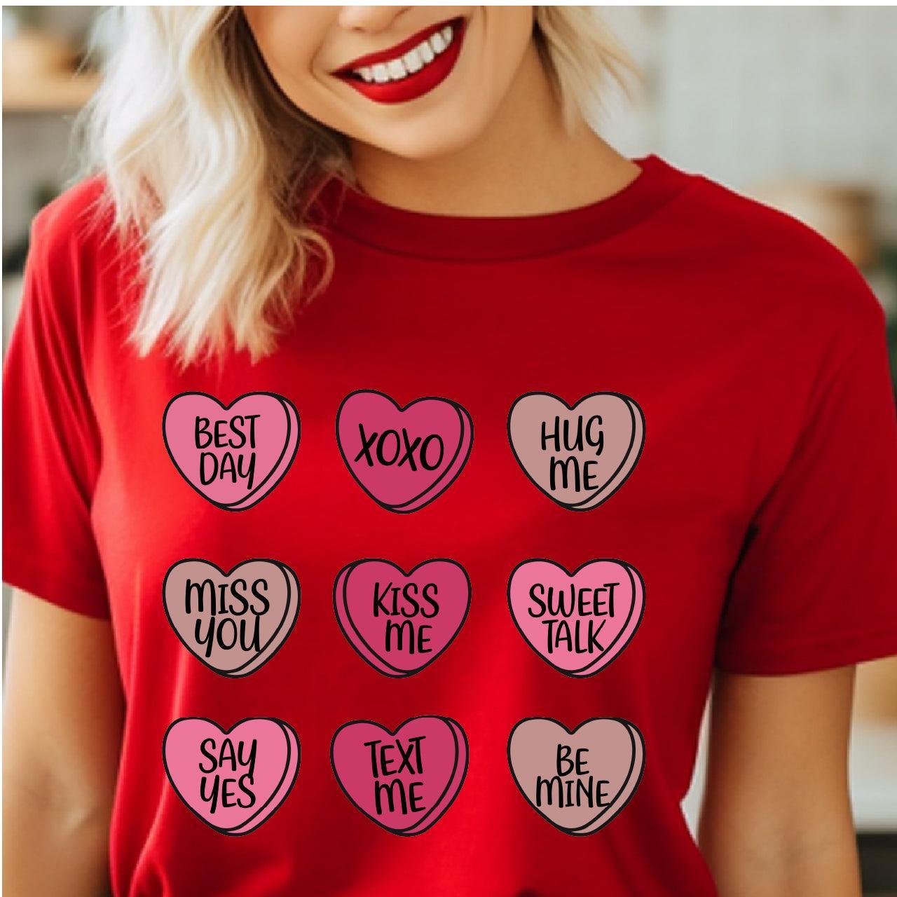 Valentine's Hearts DTF Transfer Print, T-Shirt Transfer - Nashville Design House