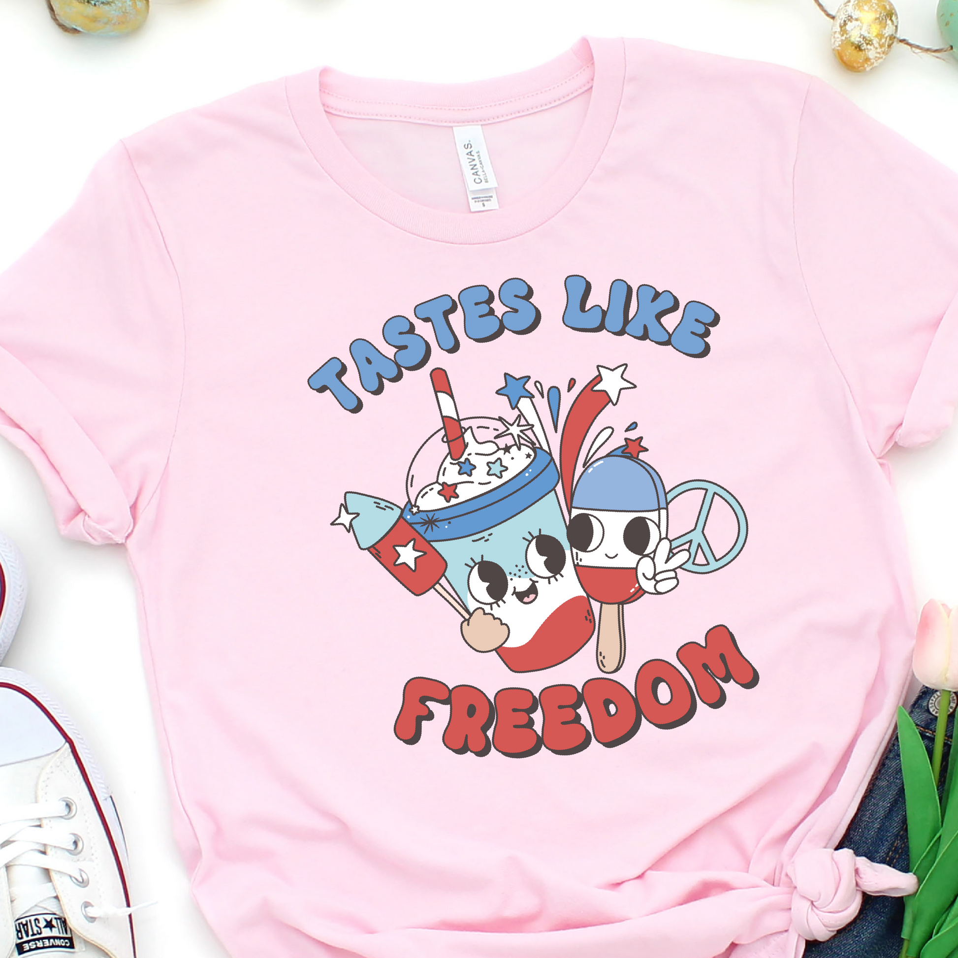 Copy of Retro Snacks - Tastes Like Freedom - 4th of July DTF Transfer - Independence Day T-shirt Transfer Nashville Design House