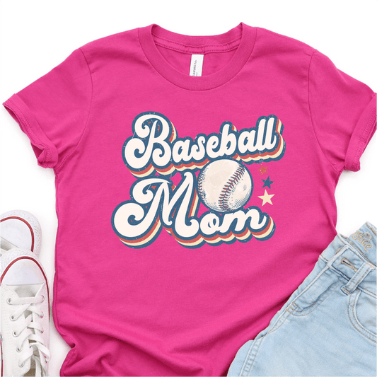 Retro Baseball Mom - Baseball DTF Transfer Nashville Design House