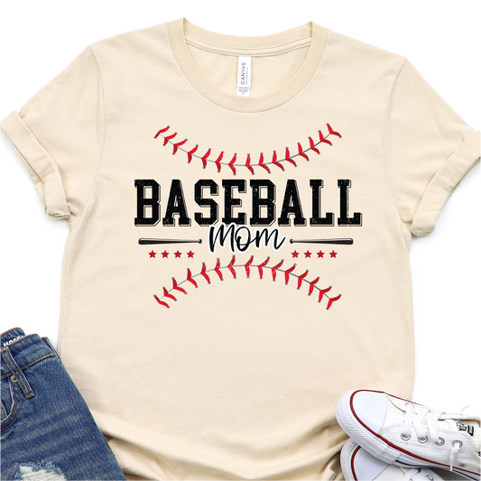 Baseball Stitches - Baseballe Bats - Baseball Mom - Baseball DTF Transfer Nashville Design House