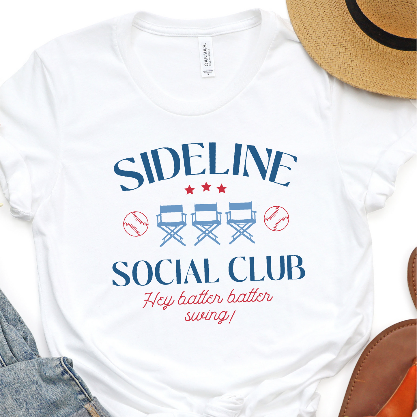 Sideline Social Club - Hey Batter Batter - Swing - Colored - Baseball DTF Transfer Nashville Design House