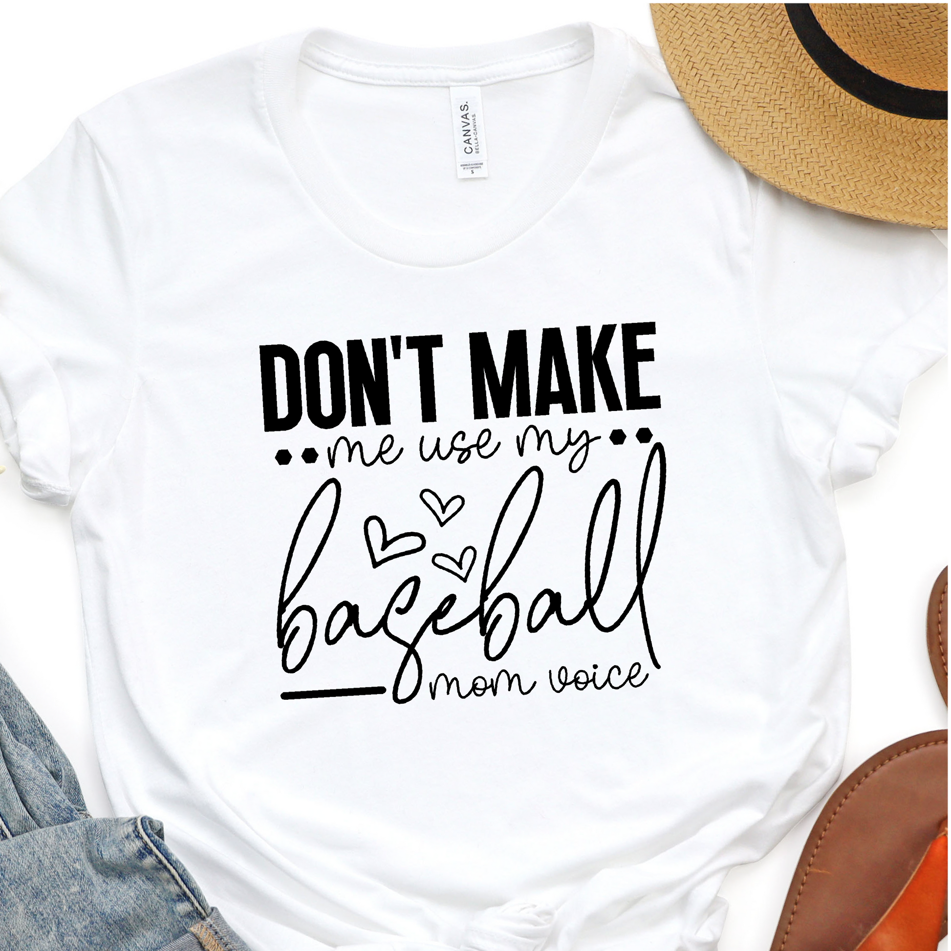 Don't Make Me Use My Baseball Mom Voice - Baseball DTF Transfer Nashville Design House