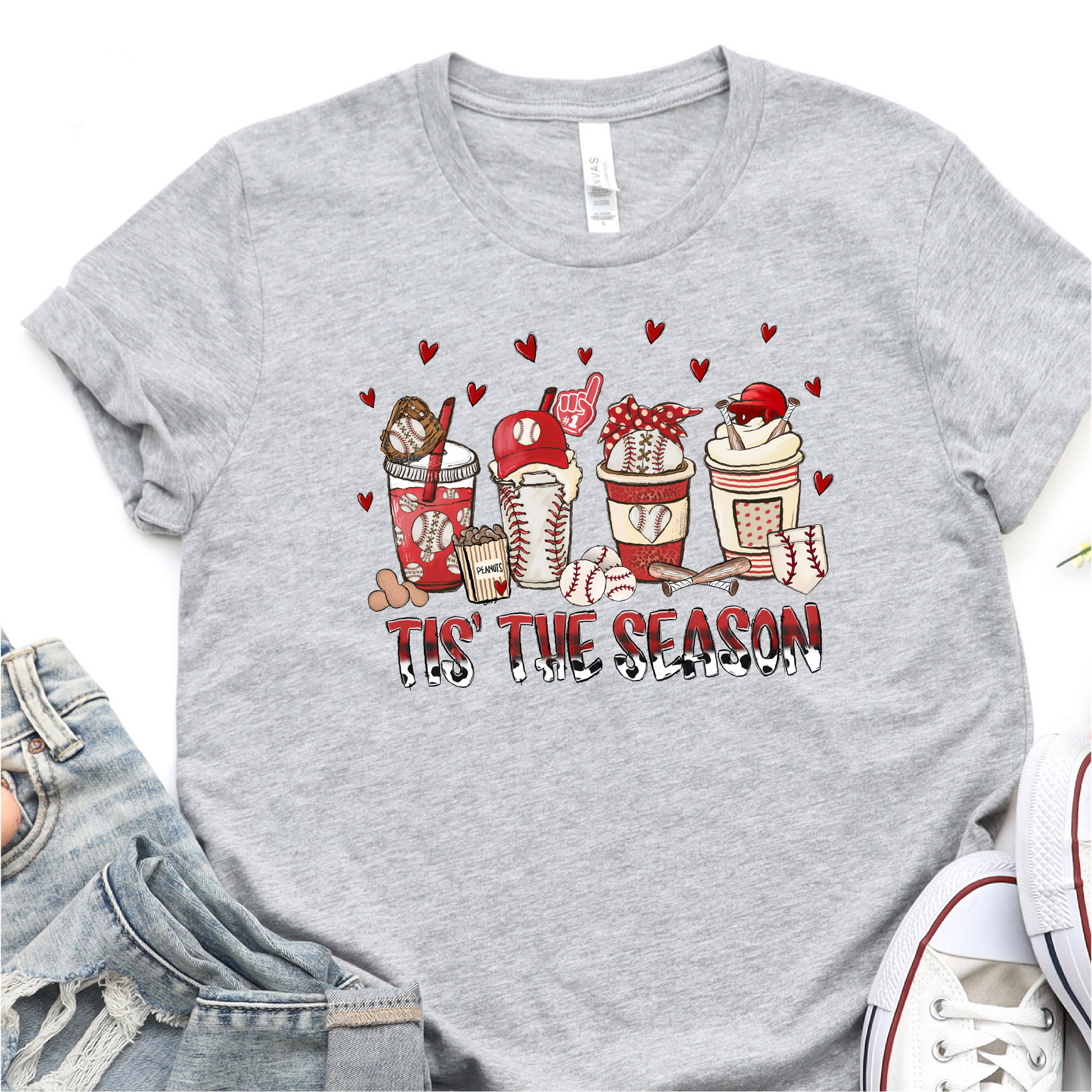 Tis The Season - Coffee and Baseball - Baseball DTF Transfer Nashville Design House