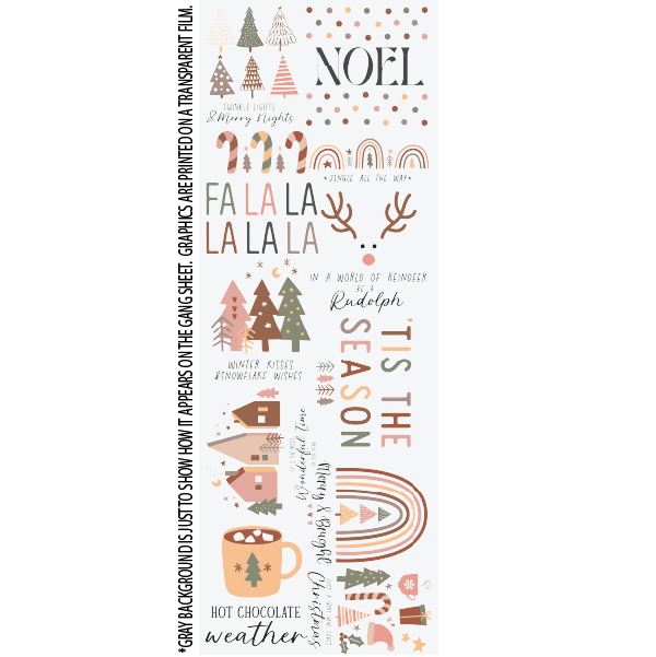 Boho Christmas GANG SHEET (22inx60in) Nashville Design House