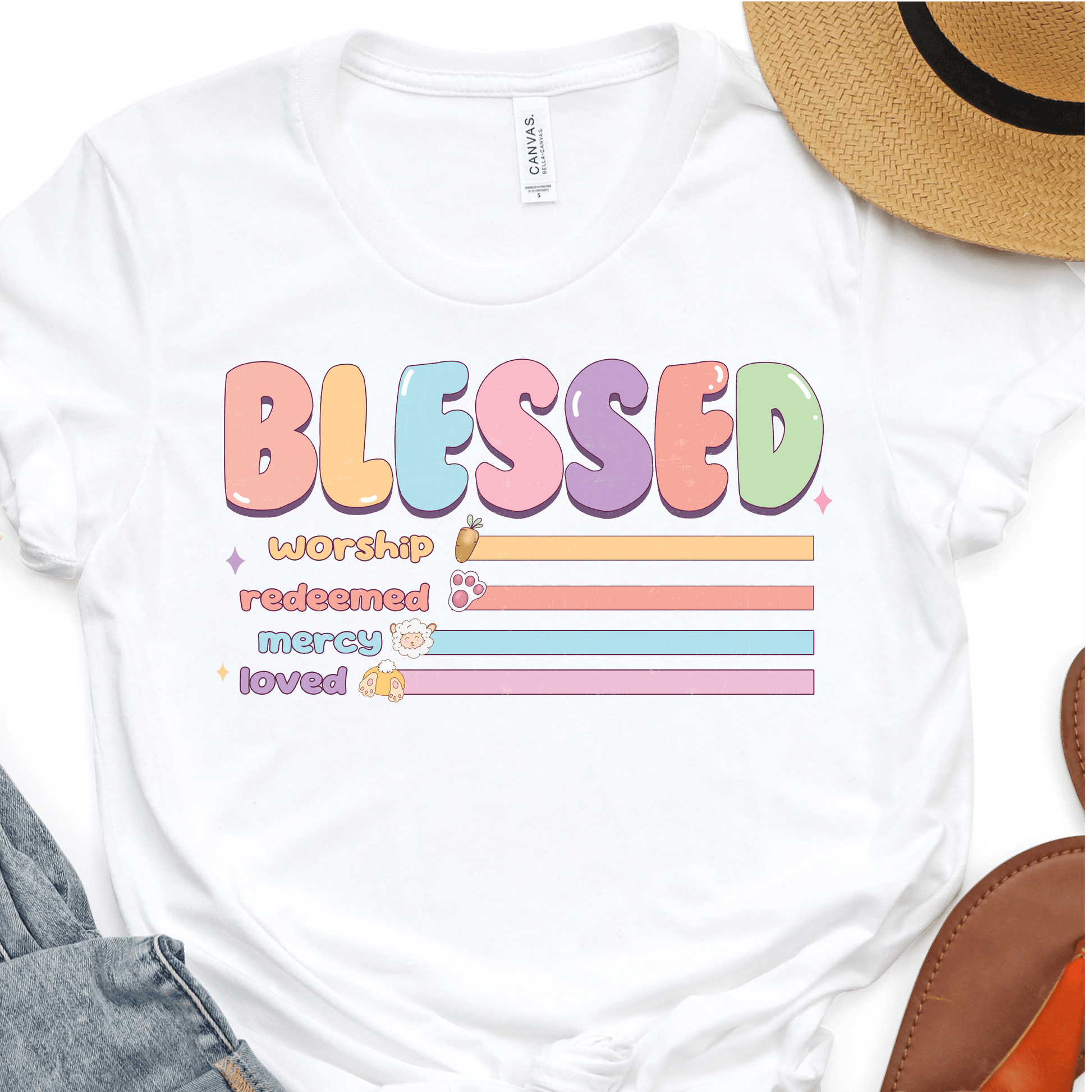 Blessed - Worship - Redeemed - Mercy - Loved - Easter DTF Transfer Nashville Design House