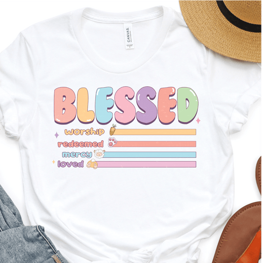 Blessed - Worship - Redeemed - Mercy - Loved - Easter DTF Transfer Nashville Design House