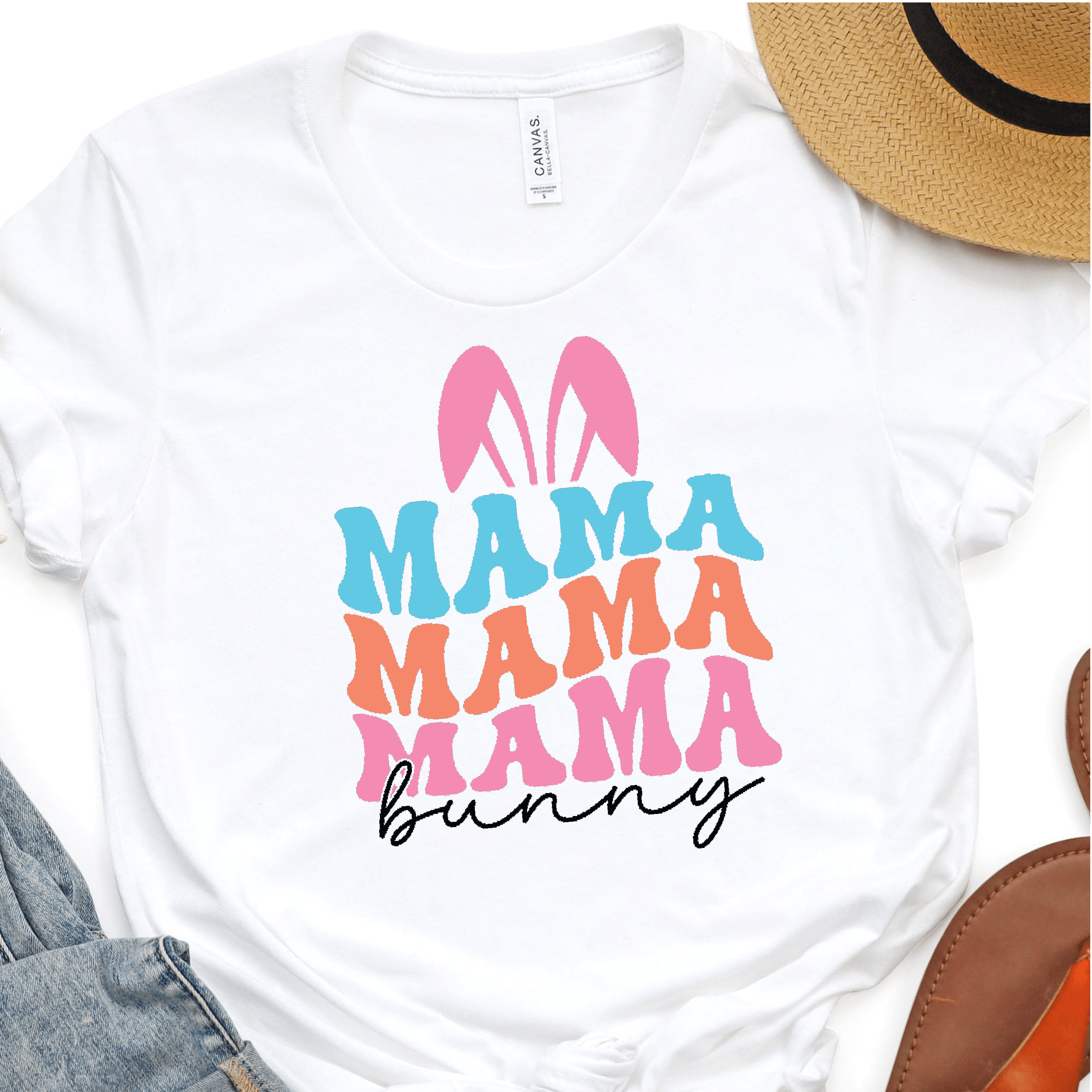 Easter Bunny Mama + Mini DTF Transfer for T-shirts Nashville Design House