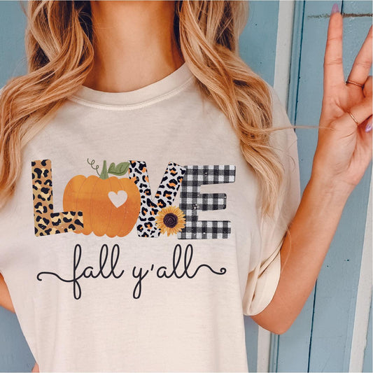 Love Fall Y'all DTF Transfer Nashville Design House