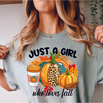 Just A Girl Who Loves Fall DTF Transfer Nashville Design House