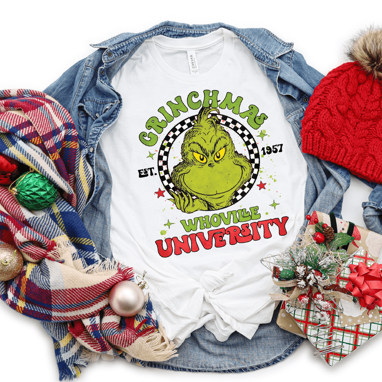 Grinchmas Whoville University DTF Transfer Nashville Design House