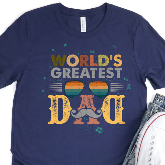 World's Greatest Dad - Father's Day DTF Transfer - T-shirt Transfer For Dad Nashville Design House