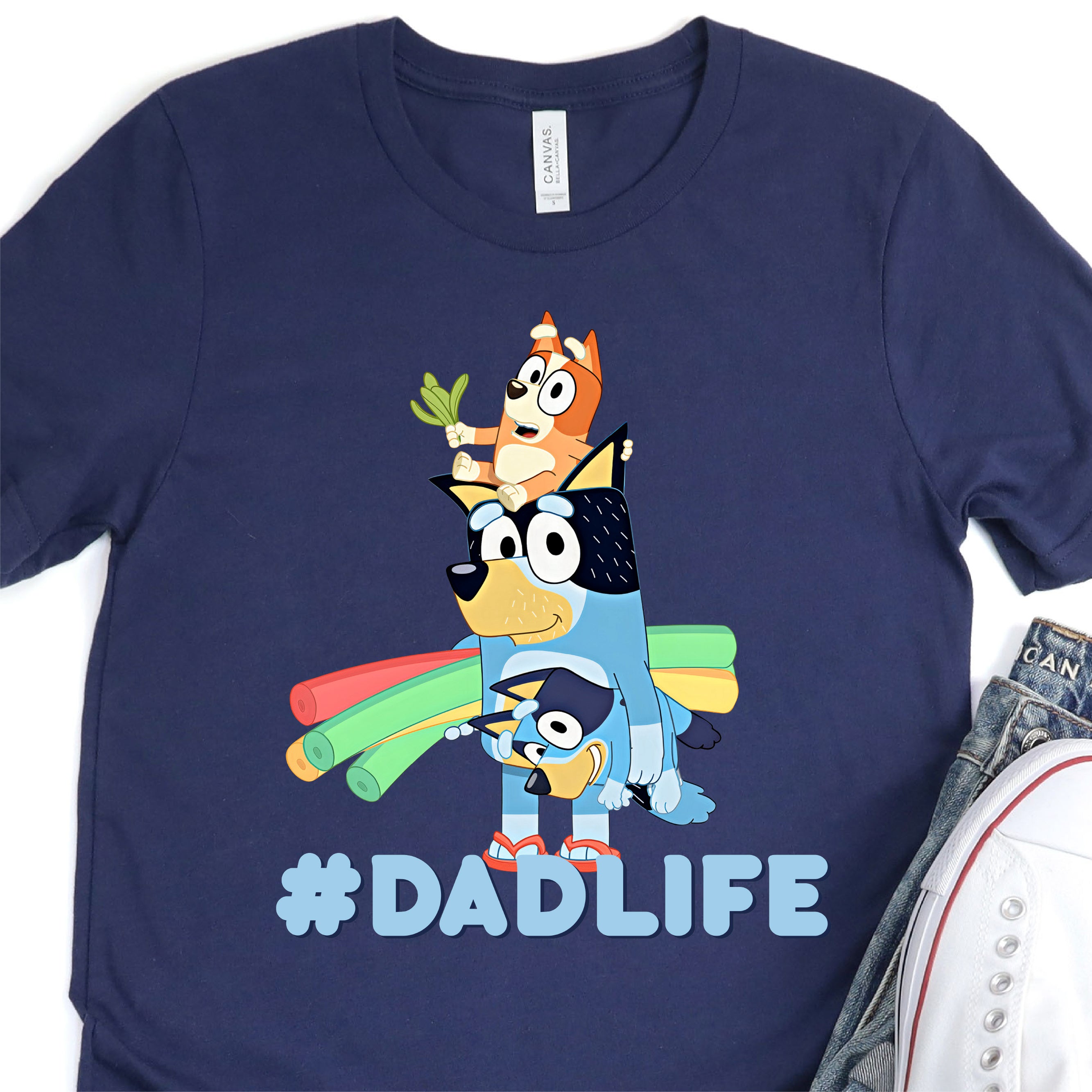 #Dadlife - Blue Dog - Hunting - Father's Day DTF Transfer - T-shirt Transfer For Dad Nashville Design House
