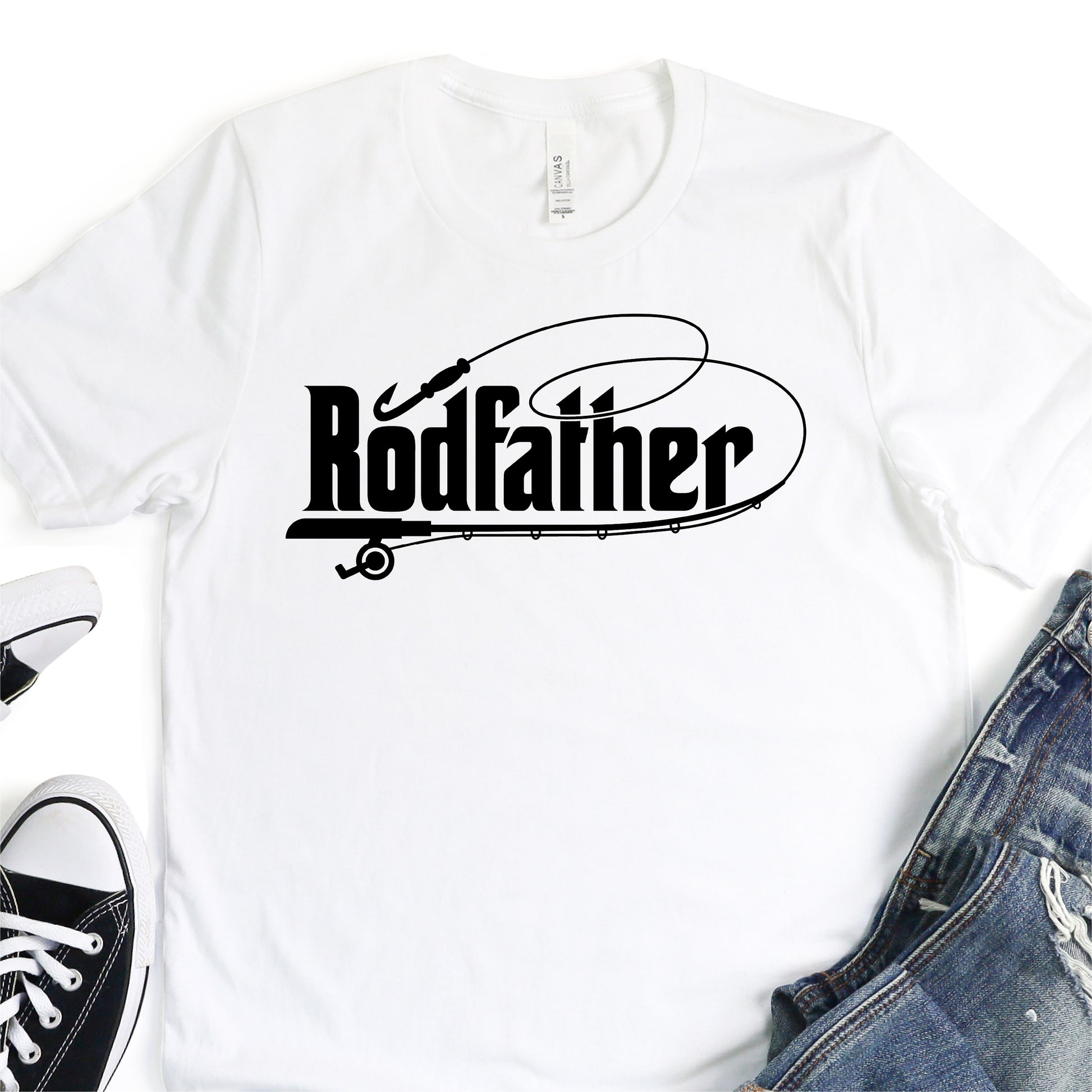 The Rodfather - Punny Shirts - Father's Day DTF Transfer - T-shirt Transfer For Dad Nashville Design House