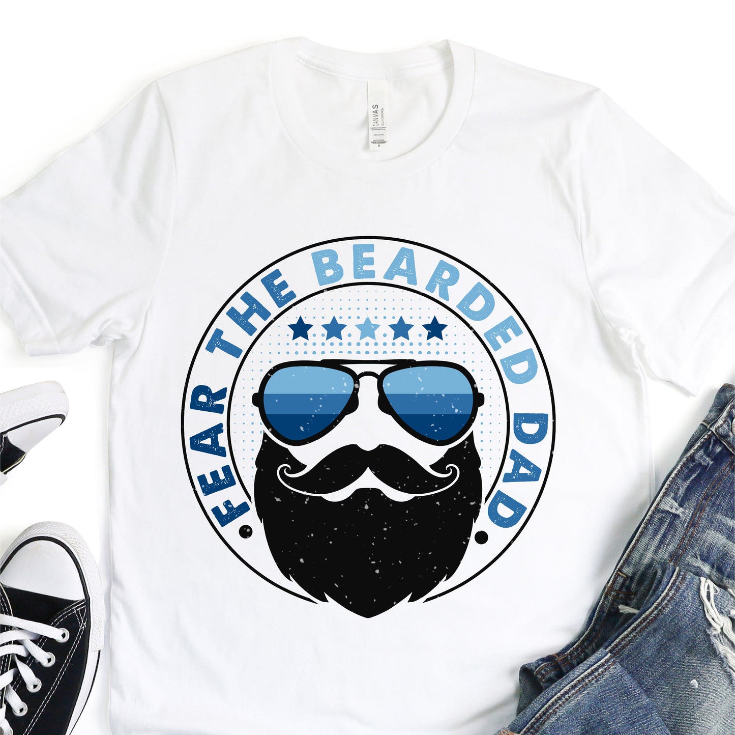 Fear The Bearded Dad - Father's Day DTF Transfer - T-shirt Transfer For Dad Nashville Design House