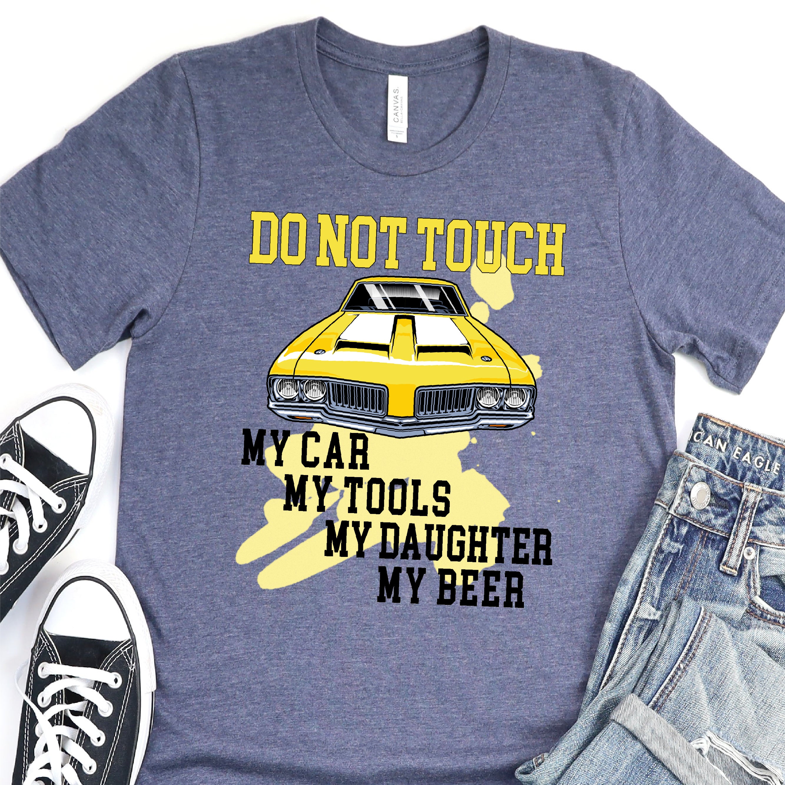 Do Not Touch My Car, My Tools, My Daighter, My Beer - Father's Day DTF Transfer - T-shirt Transfer For Dad Nashville Design House