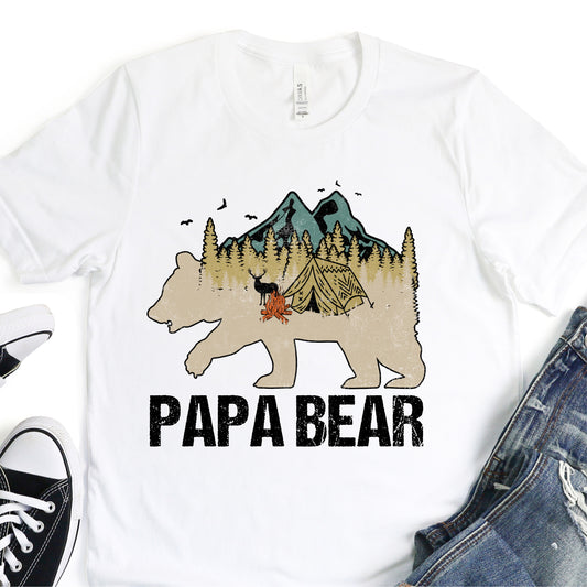 Papa Bear - Father's Day DTF Transfer - T-shirt Transfer For Dad Nashville Design House