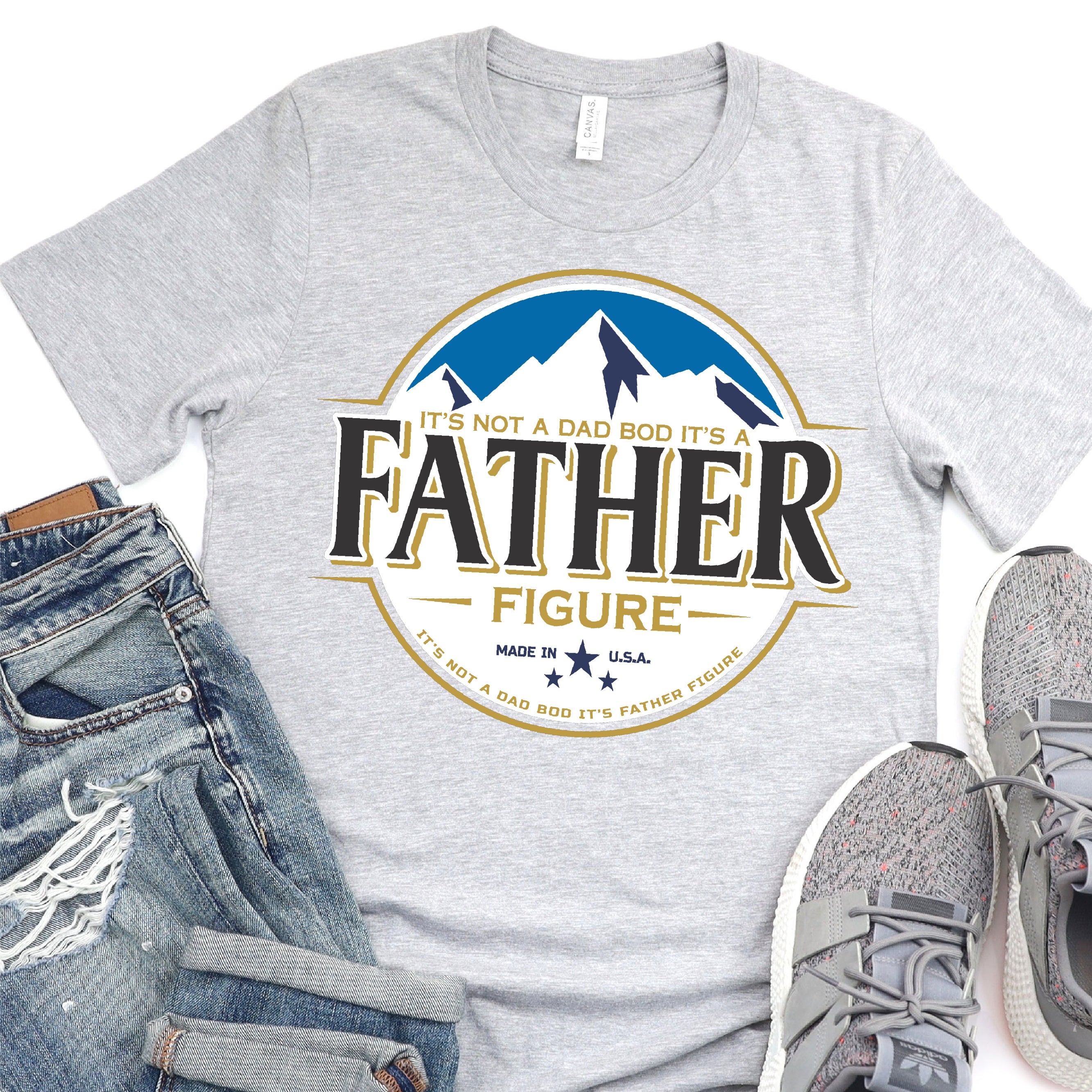 It's Not A Dad Bod, It's A Father Figure - Funny Beer - Father's Day DTF Transfer - T-shirt Transfer For Dad Nashville Design House