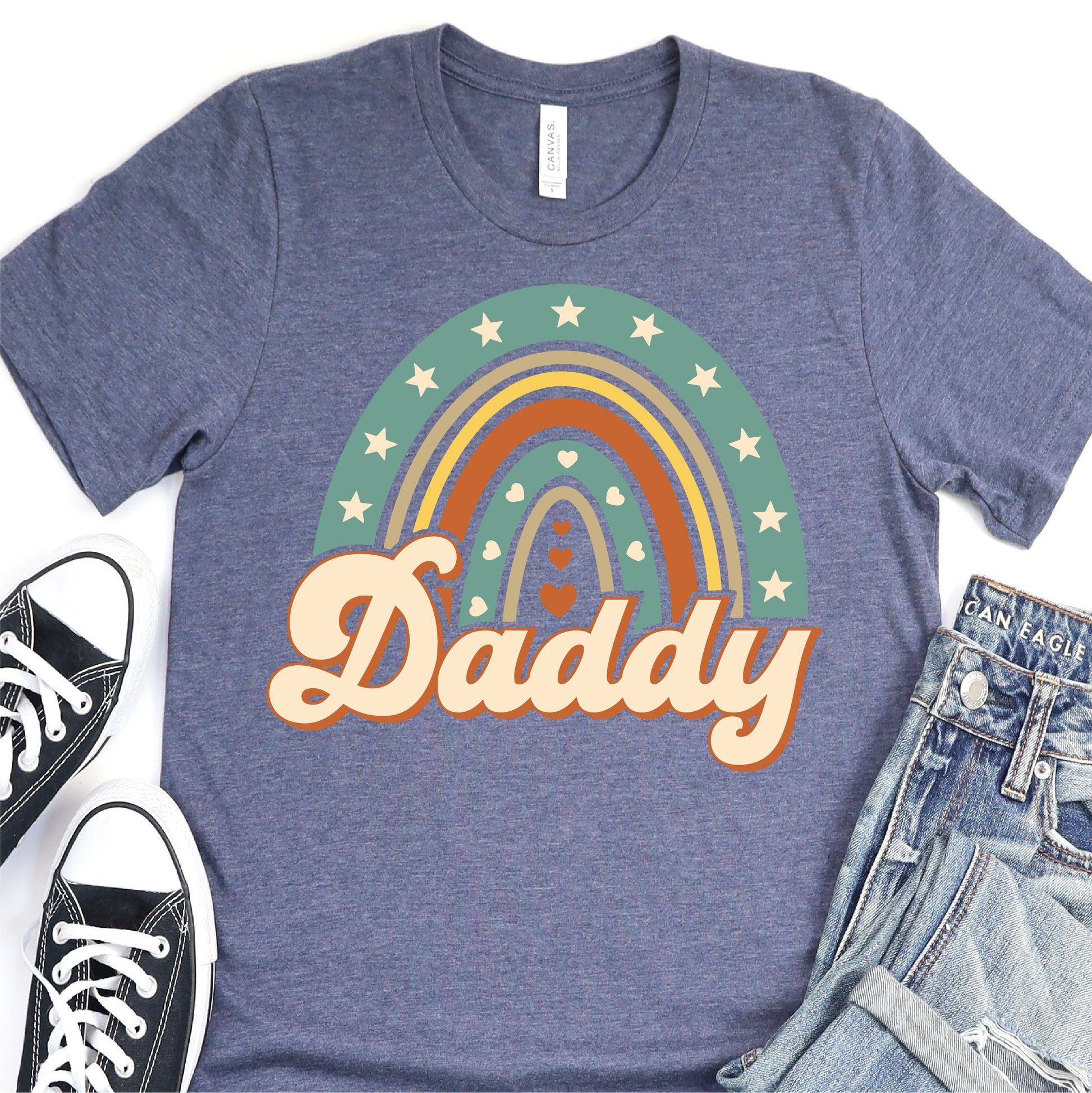 Daddy Rainbow - Father's Day DTF Transfer - T-shirt Transfer For Dad Nashville Design House