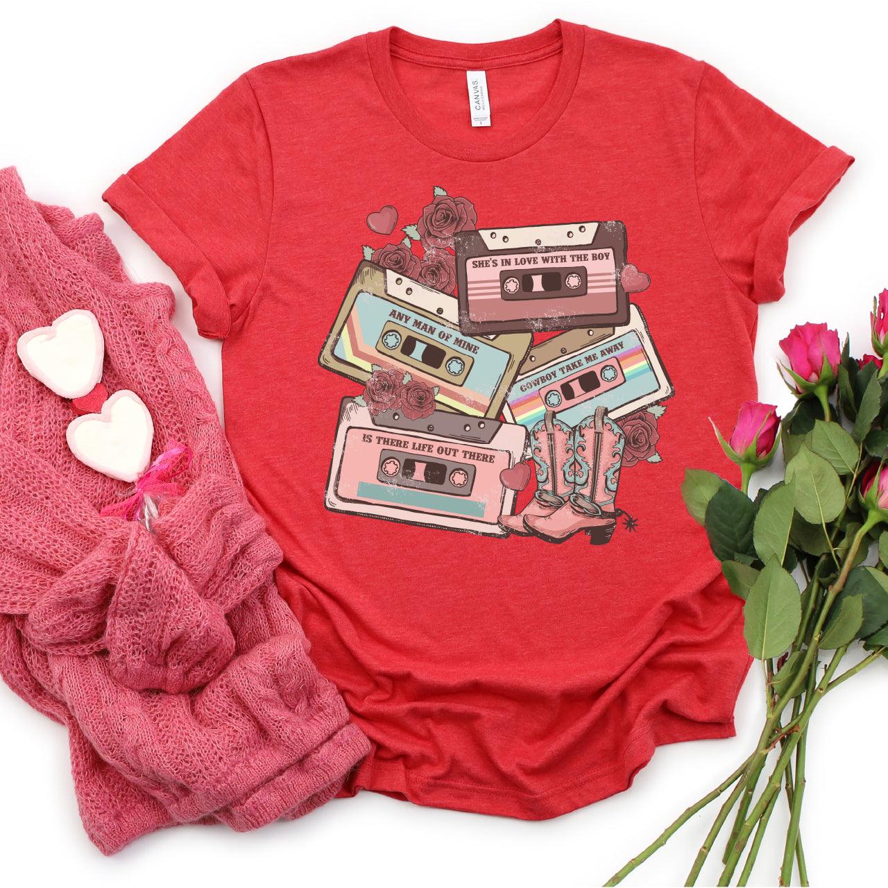 Valentine's Mix Tapes DTF Transfer Print, T-Shirt Transfer Nashville Design House